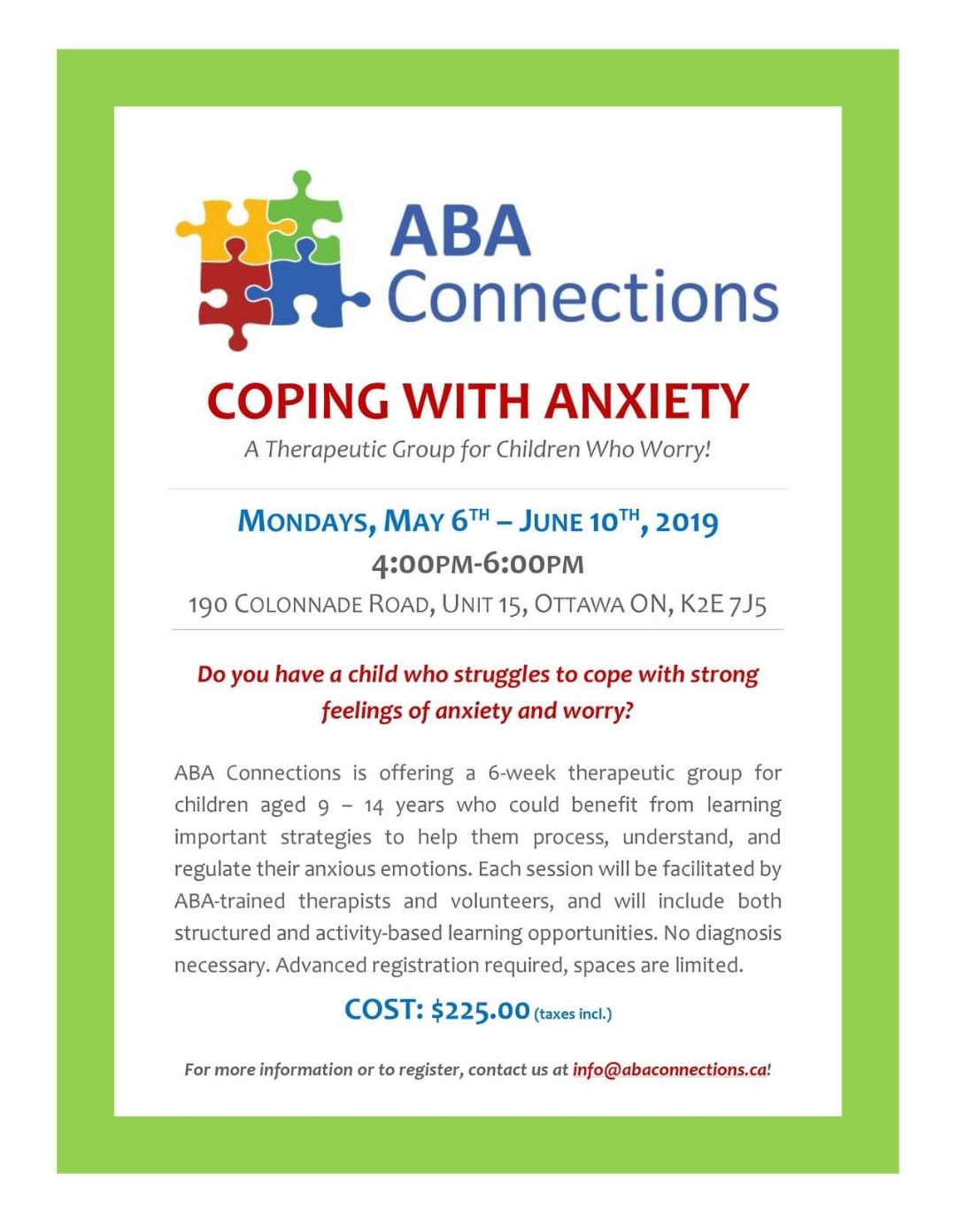 ABAConnections Service Coordination Support (SCS)