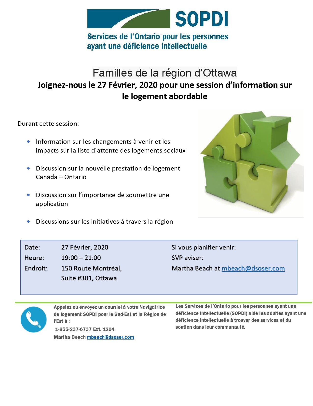 French Housing Navigator Flyer Ottawa February 27 2020 Service