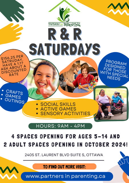 Poster of Partners in Parenting R&R Saturdays